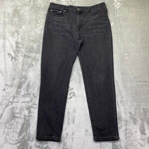 Lauren Ralph Lauren Women Gray Wash‎ Denim Jeans Sz 14 Fits 32" Grunge Preppy